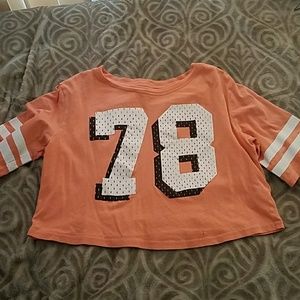 Orange/peach crop top